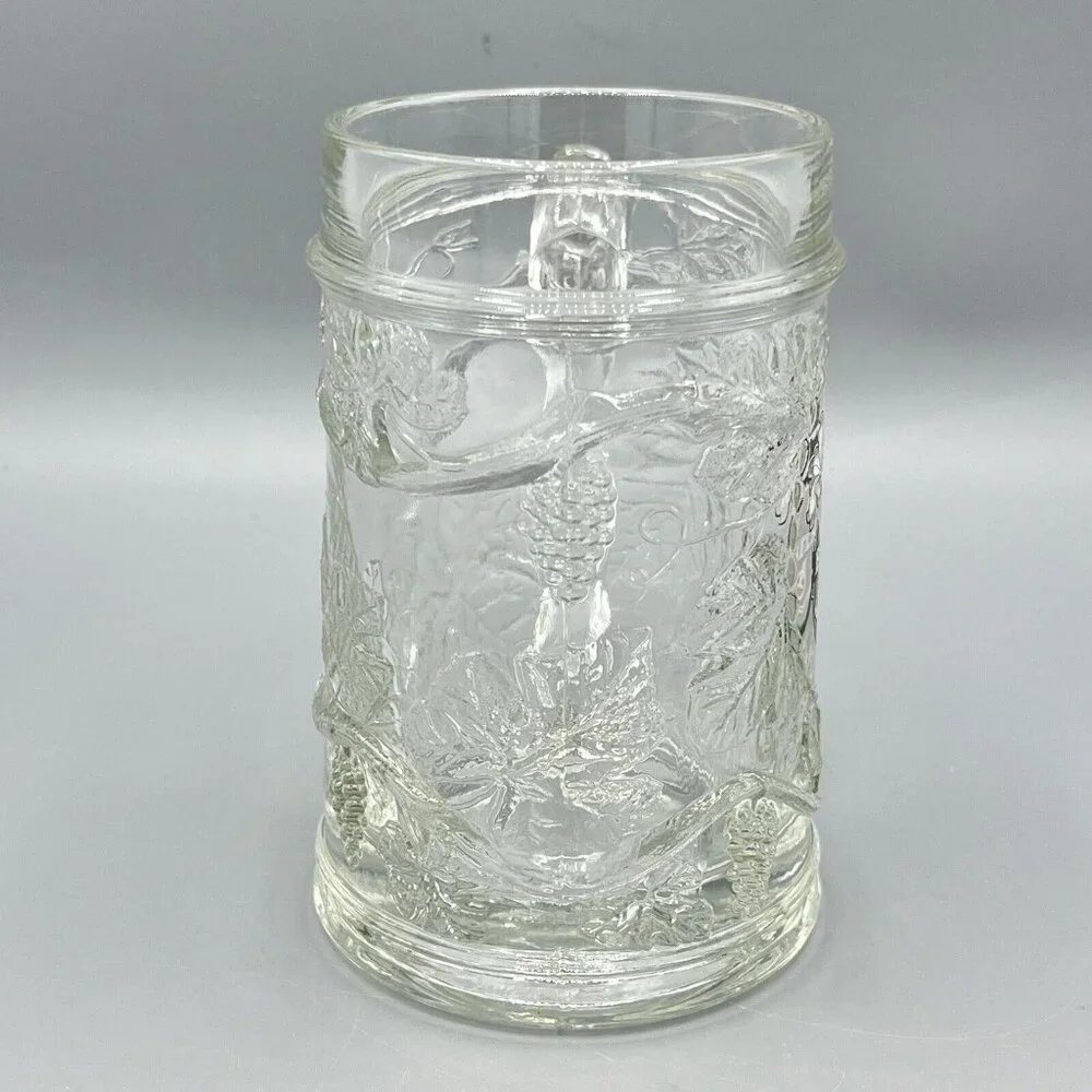 Beck's Beer Logo Handled Textured Glass Heavy 10oz Beer Mug Germany - Picture 4 of 5